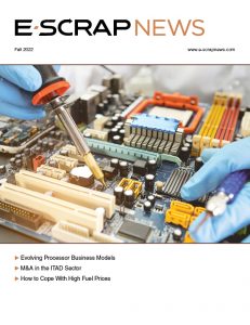 Cover of the E-Scrap News Fall 2022 edition