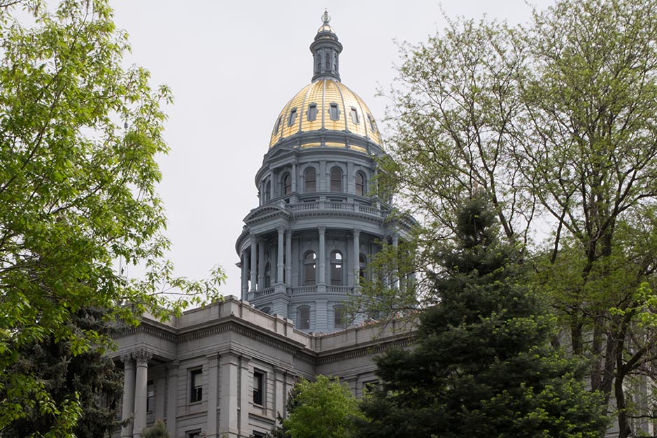 The Colorado capitol building in Denver.